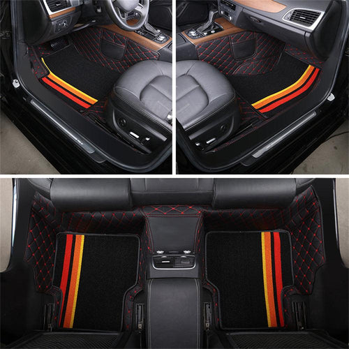 (Súper Promoción) Kit universal de alfombrillas personalizadas con el logotipo de la marca (4 piezas). Elige la marca de tu coche más abajo.
