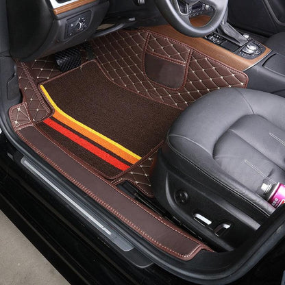 (Súper Promoción) Kit universal de alfombrillas personalizadas con el logotipo de la marca (4 piezas). Elige la marca de tu coche más abajo.